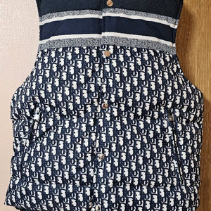 국문택 고퀄 급쳐 디올 오블리크 양면 패턴 여성 패딩 조끼 S 사이즈 새상품