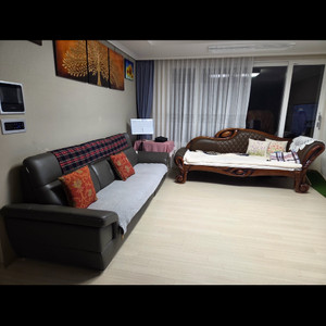 다우닝 전체 통가죽 소파(4인용) 이미지