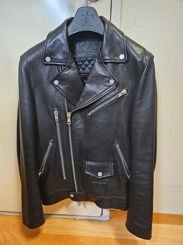 95 M ~ 100 L) 느와르 라르메스 BLACK LABEL BR8-4 더블라이더 레더자켓 이미지