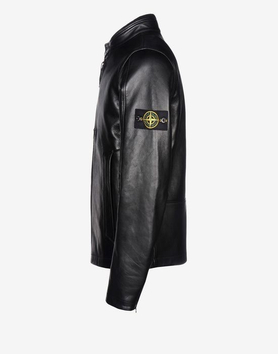 스톤아일랜드 몰스킨 송아지 가죽 레더 무스탕 자켓--3