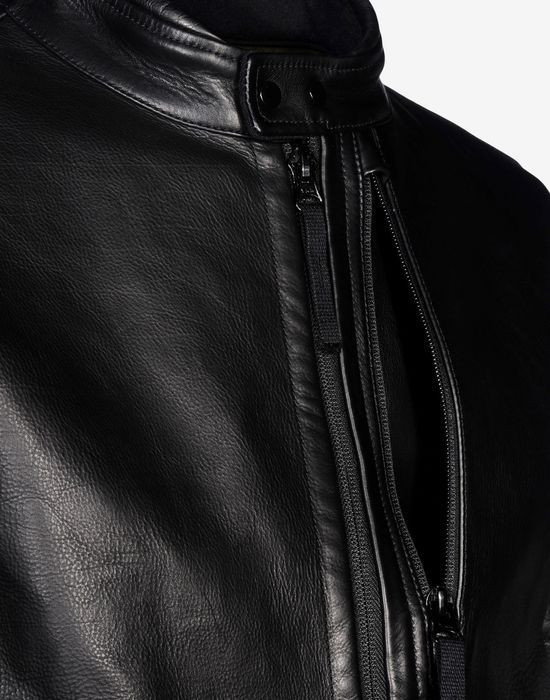 스톤아일랜드 몰스킨 송아지 가죽 레더 무스탕 자켓--5