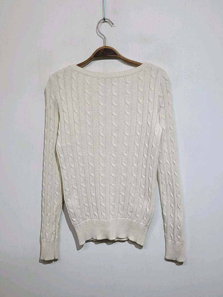 (S) 랄프로렌 폴로 꽈배기 니트 아이보리 케이블 스웨터 이미지
