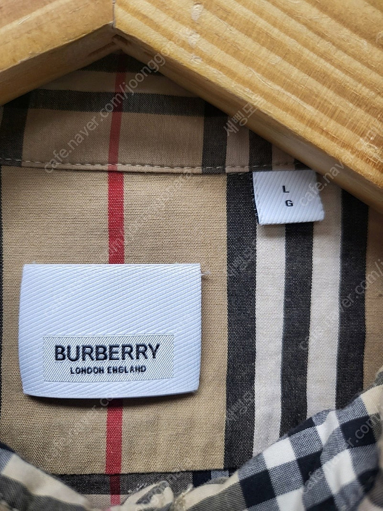 버버리 체크 봄가을 남성셔츠 포켓 긴팔셔츠 (100) MG48--3