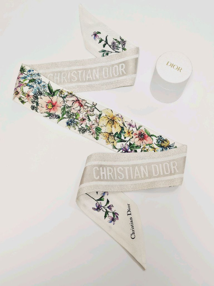 디올 미차스카프 - 플로럴, 베이지 이미지