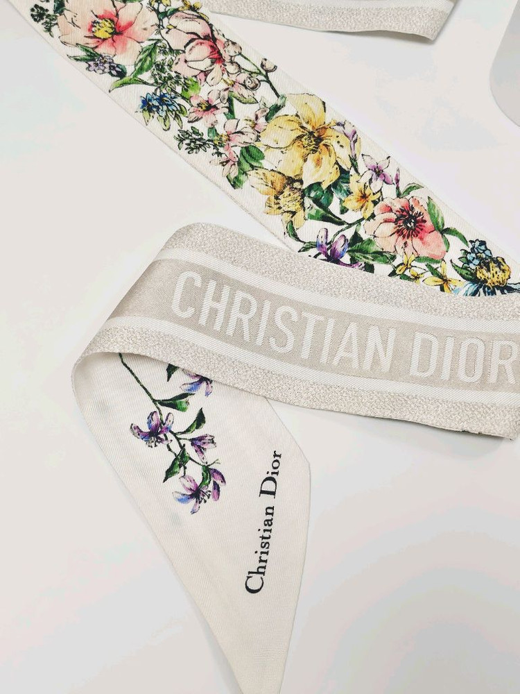 디올 미차스카프 - 플로럴, 베이지 이미지