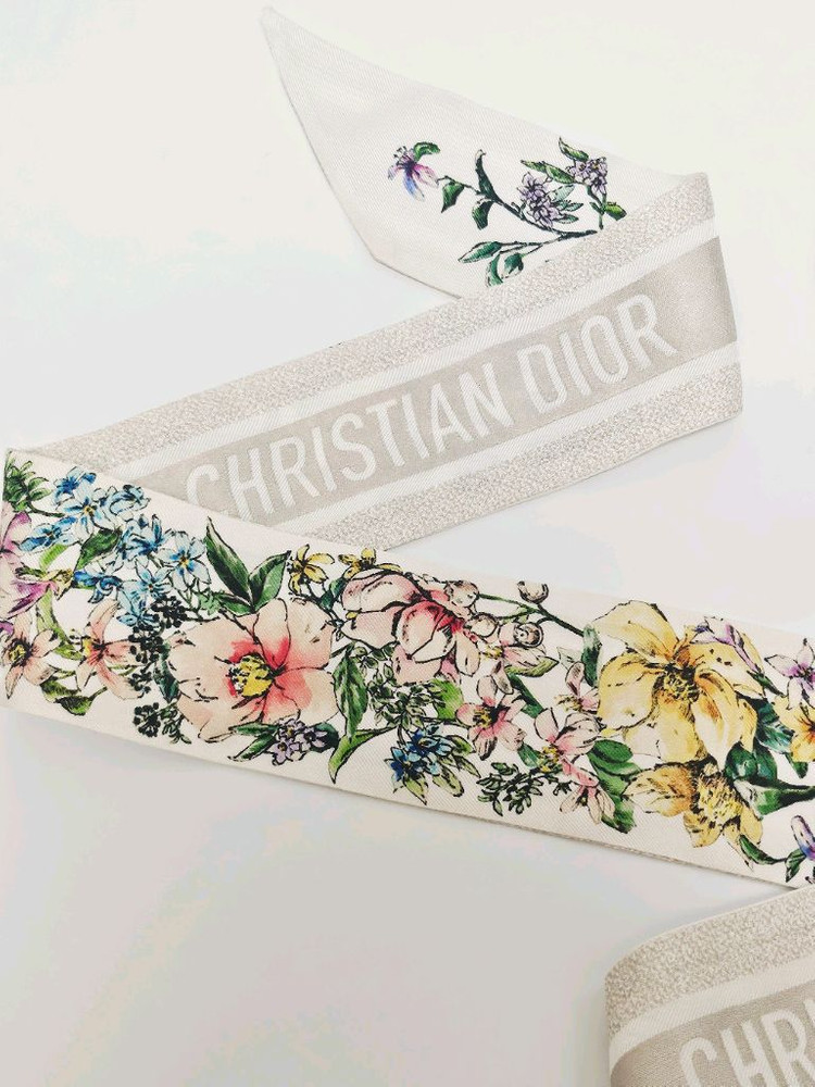 디올 미차스카프 - 플로럴, 베이지 이미지