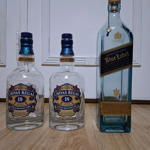 고급 양주 브랜드 술병 세트ㅡ블루라벨 등 공병