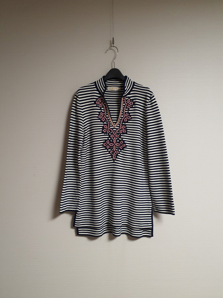 토리버치 TORY BURCH 자수 디테일 튜닉 니트 S사이즈--1