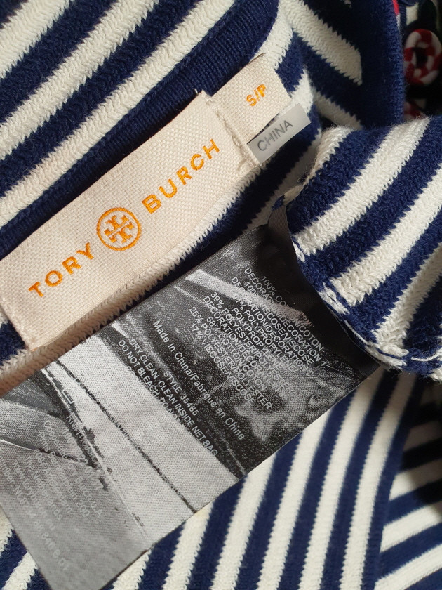토리버치 TORY BURCH 자수 디테일 튜닉 니트 S사이즈--8