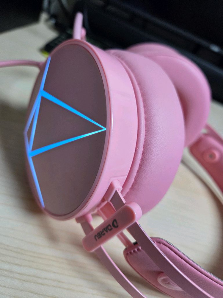 다얼유(DAREU) EH722 USB 7.1채널 핑크 게이밍 헤드셋 헤드폰 5번 사용--4