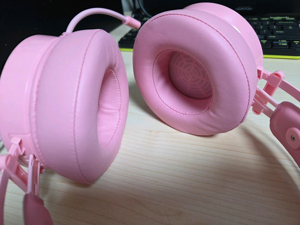 다얼유(DAREU) EH722 USB 7.1채널 핑크 게이밍 헤드셋 헤드폰 5번 사용--6