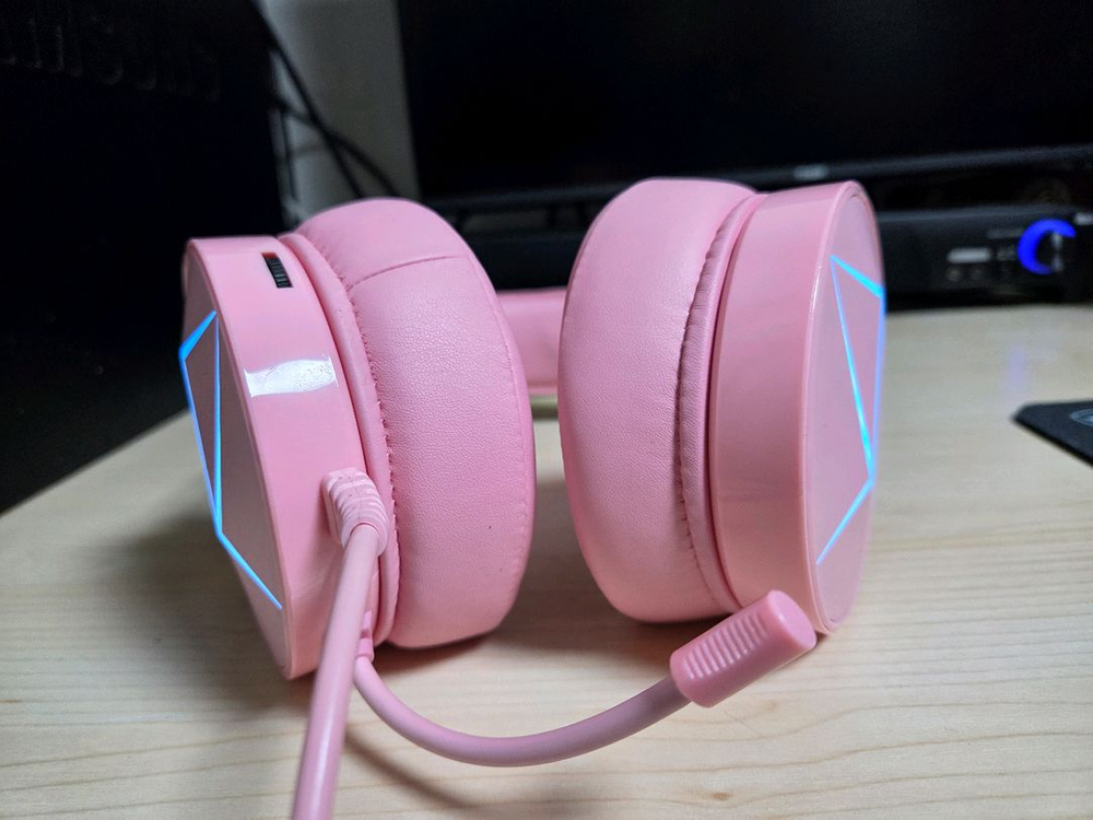 다얼유(DAREU) EH722 USB 7.1채널 핑크 게이밍 헤드셋 헤드폰 5번 사용--7