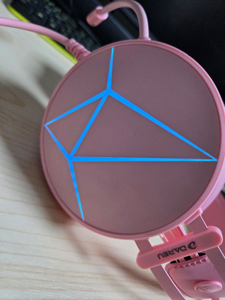 다얼유(DAREU) EH722 USB 7.1채널 핑크 게이밍 헤드셋 헤드폰 5번 사용--8