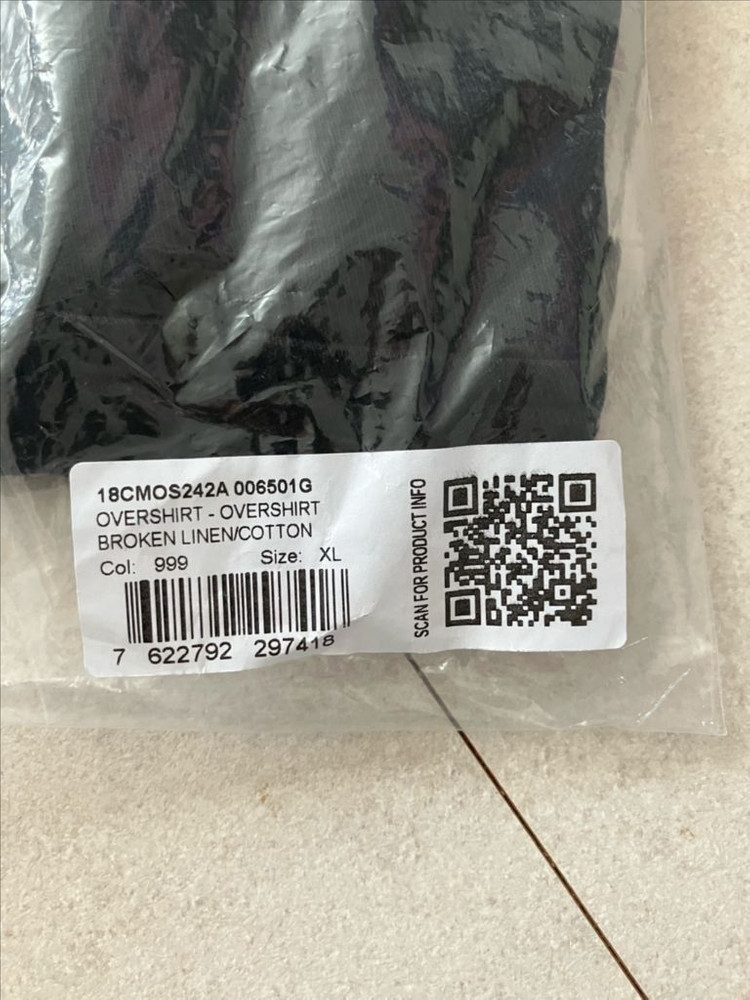 CP 컴퍼니 / 브로큰 코튼린넨 오버셔츠 블랙 / XL--8