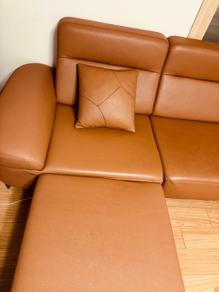 천연가죽 통가죽 소파(실사용 2년 미만)--1