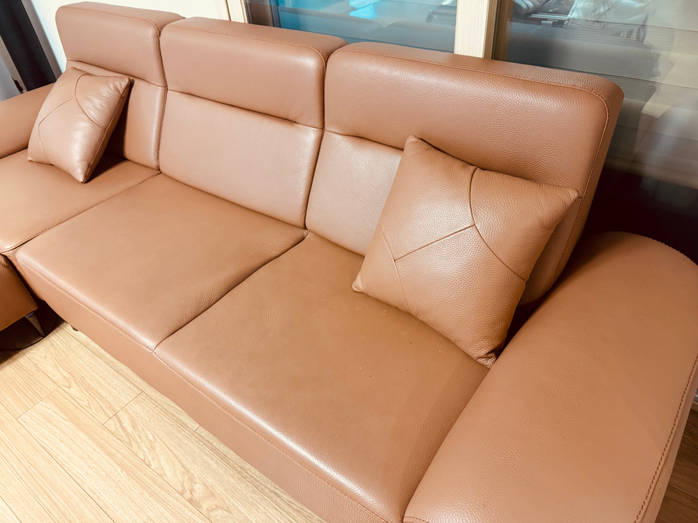 천연가죽 통가죽 소파(실사용 2년 미만)--2