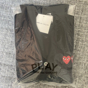 꼼데가르송 여성 블랙 더블와펜 가디건