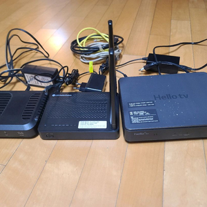 헬로티비셋탑박스,공유기, 모뎀