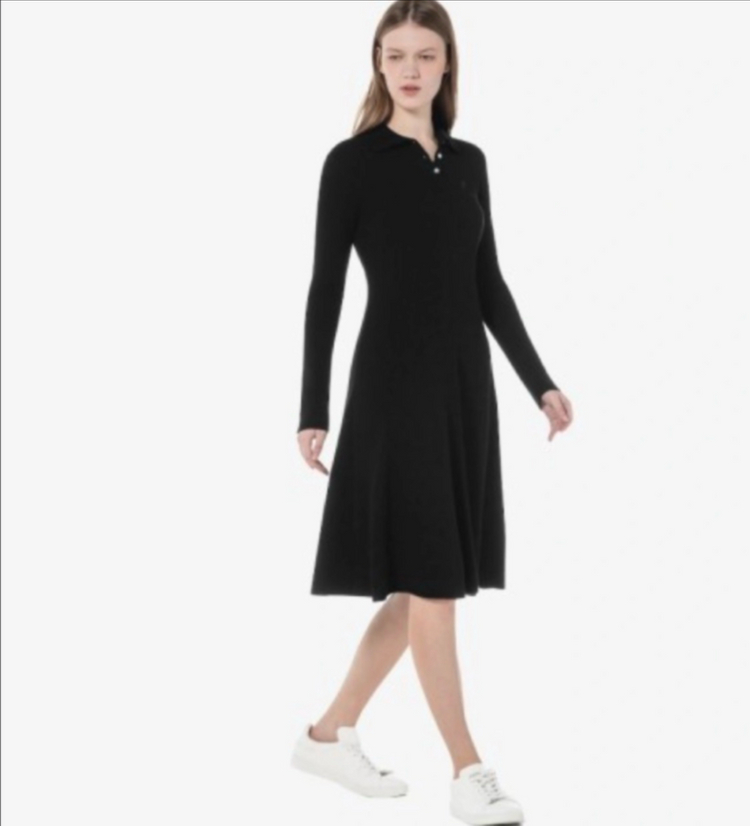 라코스테 터들넥 니트 원피스--1