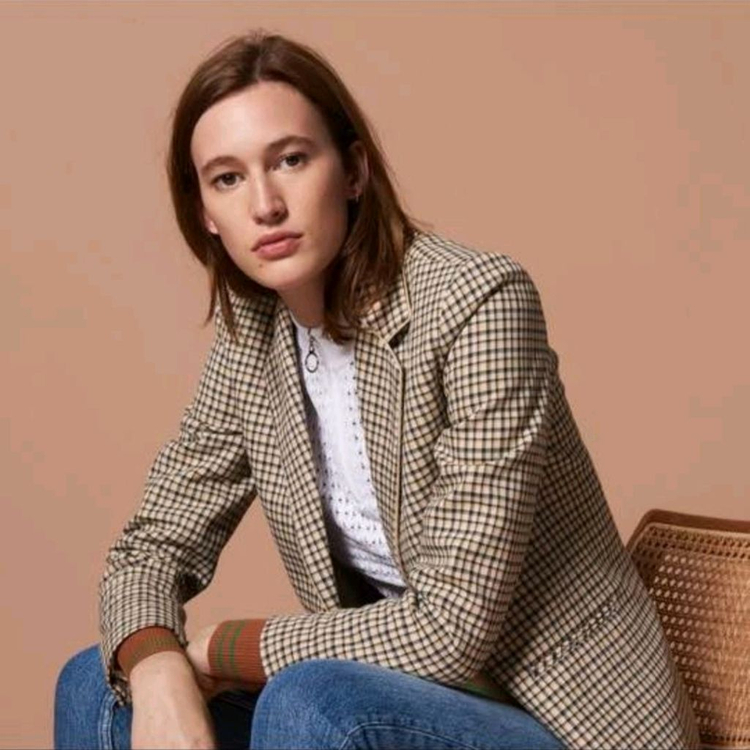 산드로 정품 체크자켓 55~정66까지--1