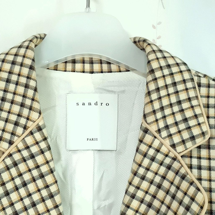 산드로 정품 체크자켓 55~정66까지--2