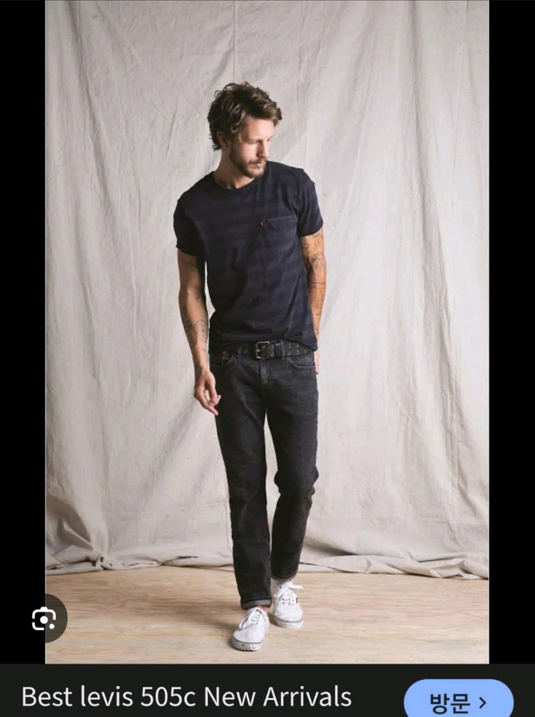 리바이스505C슬림스트레이트32 새제품--5