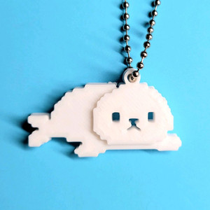 하프 물범 8비트 키링 키체인