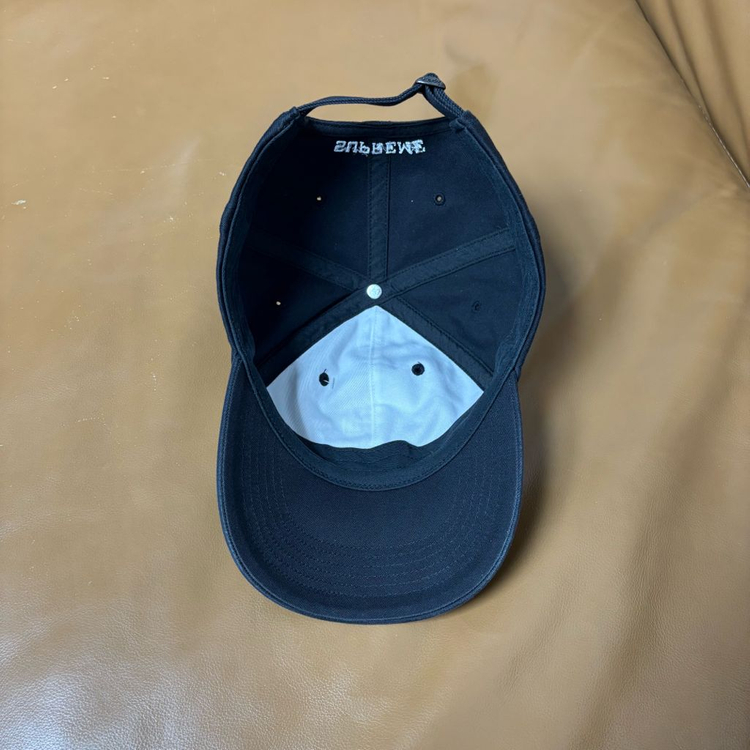 슈프림 6패널 볼캡 모자 윙 로고 블랙--5