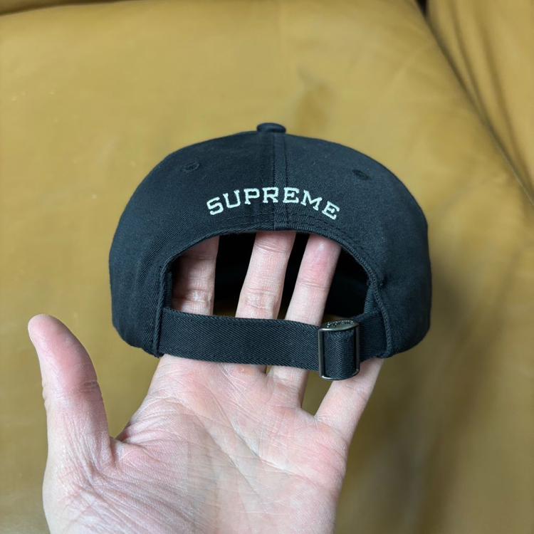 슈프림 6패널 볼캡 모자 윙 로고 블랙--6