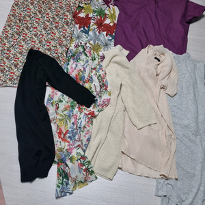 88~프리사이즈 여성 의류 8벌 일괄 (by youl 원피스 포함)무료배송