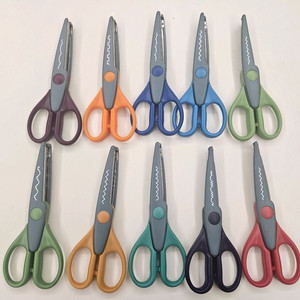핑킹가위 10종 모양가위 공작가위 미술 가위