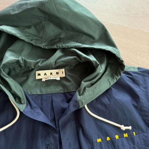 >마르니 네이비 후드 셔츠자켓 48