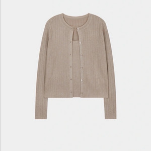 원모어띵 verso 베르소 니트 가디건 세트 - 베이지 , 34 이미지