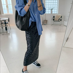 [새상품] 동대문 스팽글 스커트 FREE 사이즈