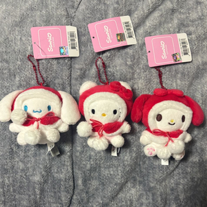 [새상품] 산리오 망토 인형 키링 시나모롤 헬로키티 마이멜로디 세트 이미지