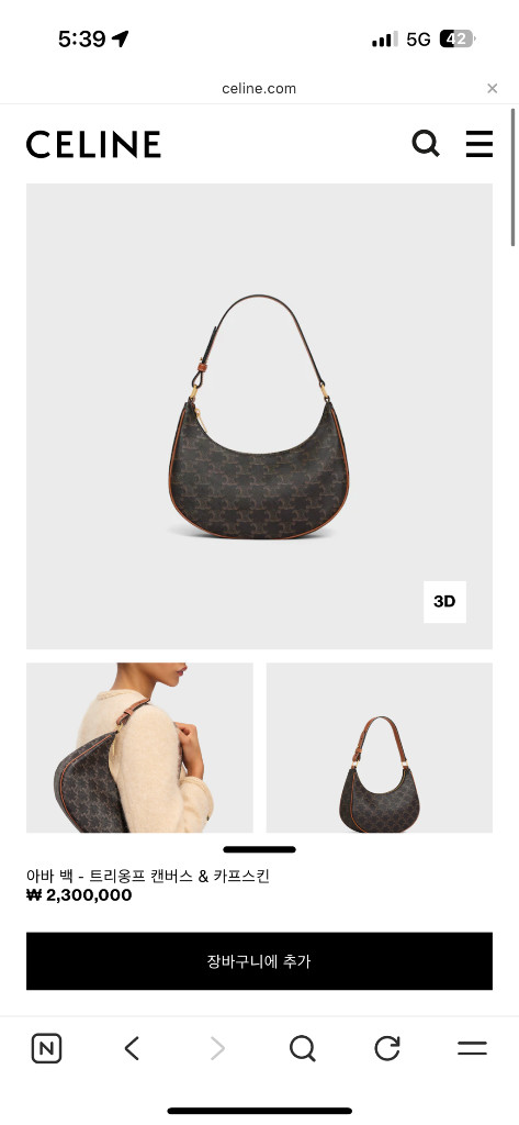 셀린느 아바백 트리옹프 캔버스--6