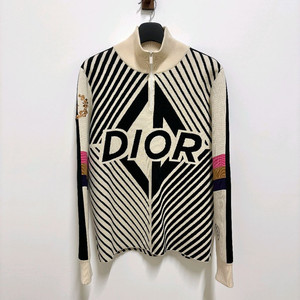 디올 자카드 니트 반집업 아노락 L사이즈