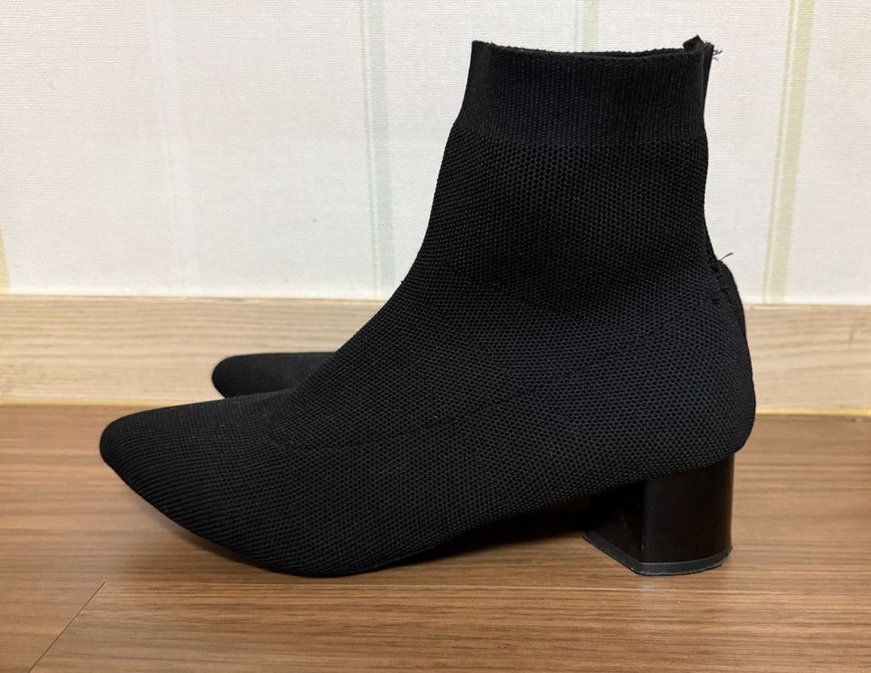 니트 앵클부츠 블랙(245mm)--2