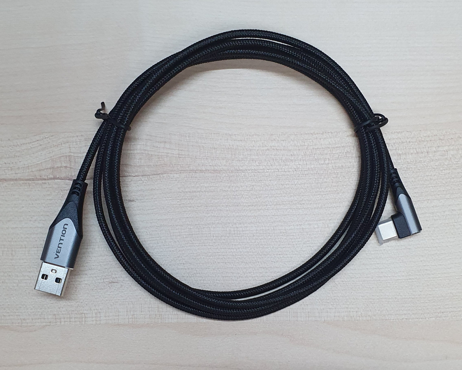 벤션 직조 고급형 90도 C타입 퀵차지 고속충전케이블 COE, 2m_7-1_48--2