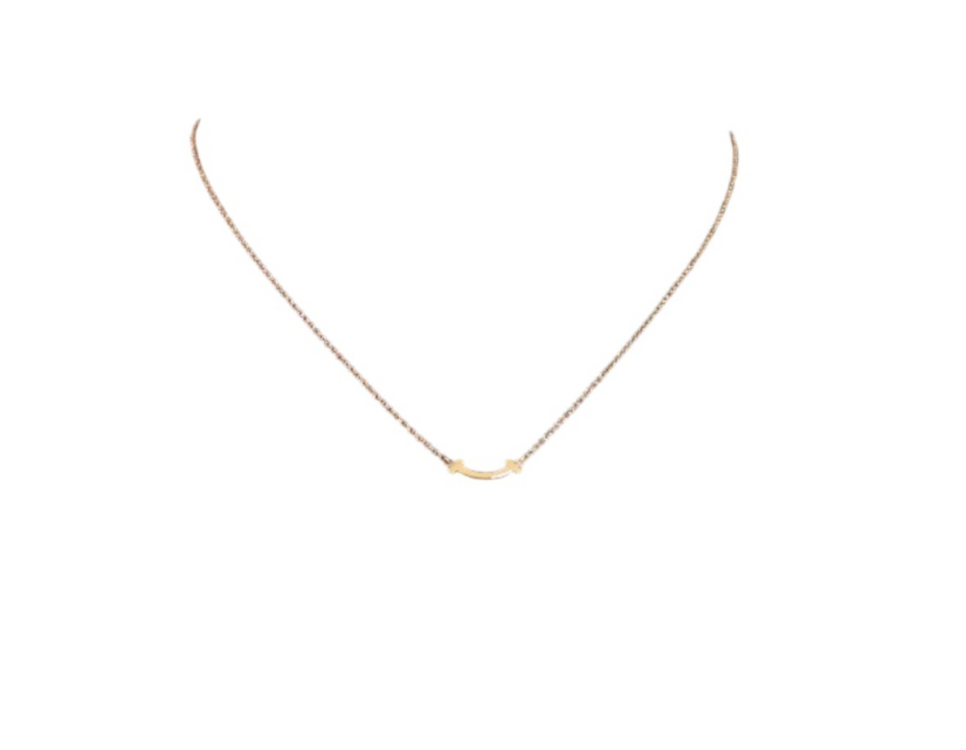 정품 티파니앤코 18k T스마일 펜던트 목걸이--0