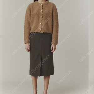 엘보른 베이지 부클 가디건