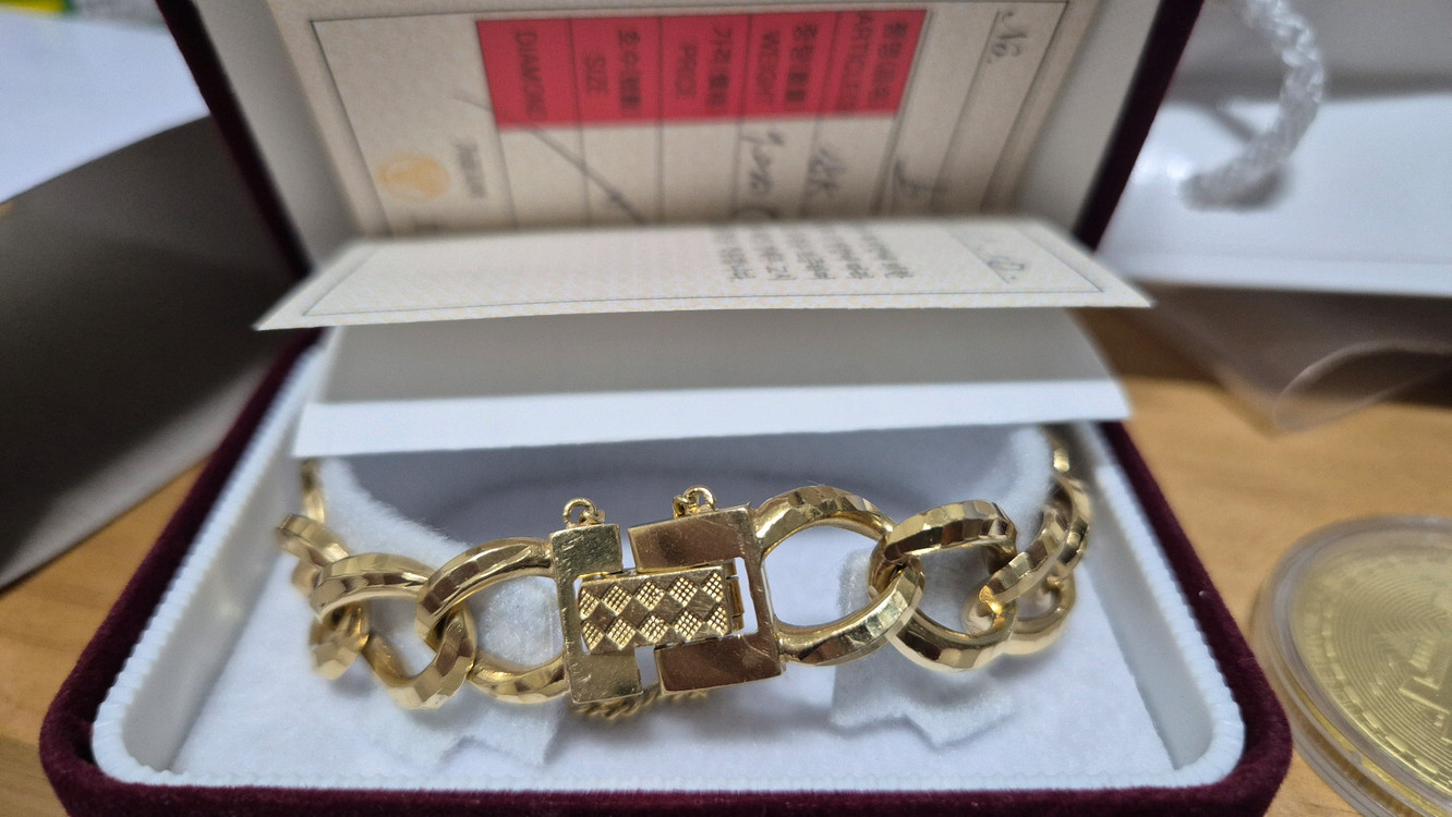 18k 남여공용 체인팔찌--4