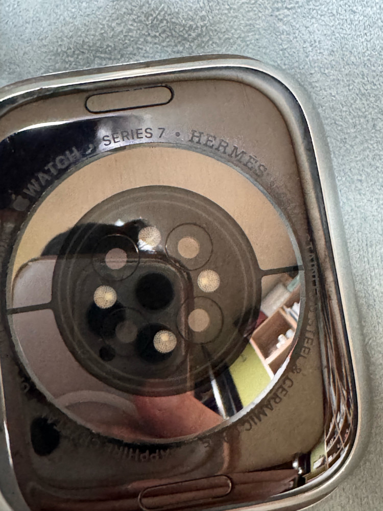 애플워치7 에르메스 45mm 실버 스테인리스 셀룰러 (에르메스 정품 가죽줄 포함)--3