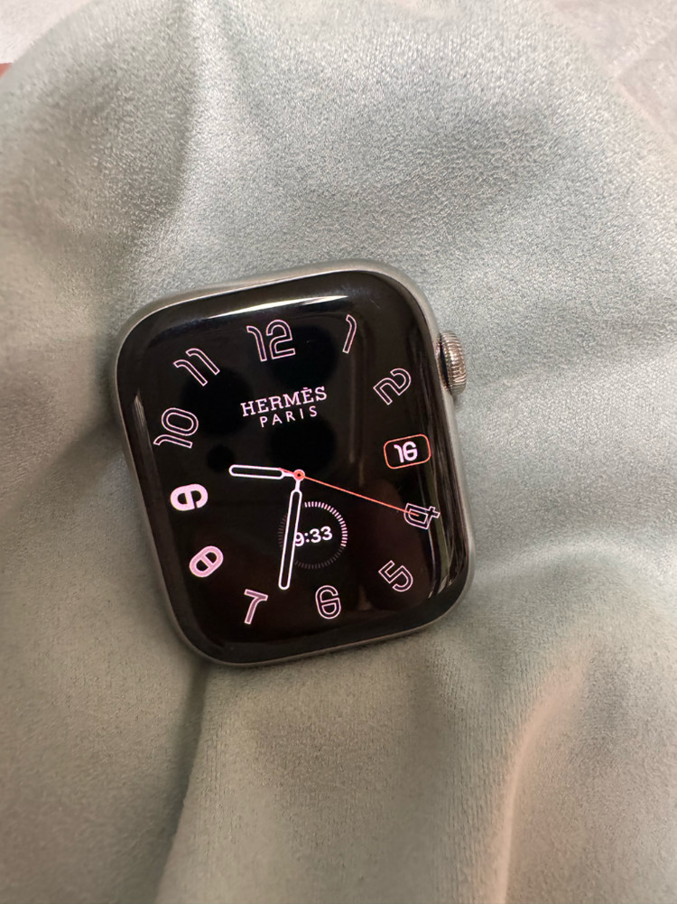 애플워치7 에르메스 45mm 실버 스테인리스 셀룰러 (에르메스 정품 가죽줄 포함)--4