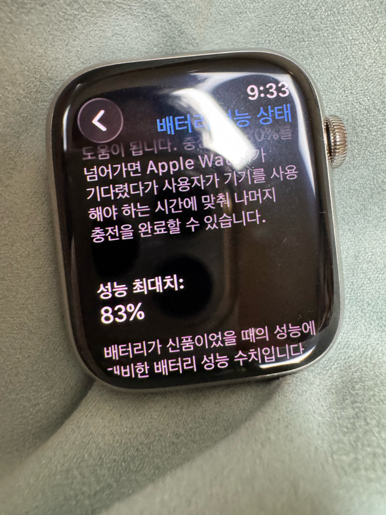 애플워치7 에르메스 45mm 실버 스테인리스 셀룰러 (에르메스 정품 가죽줄 포함)--5