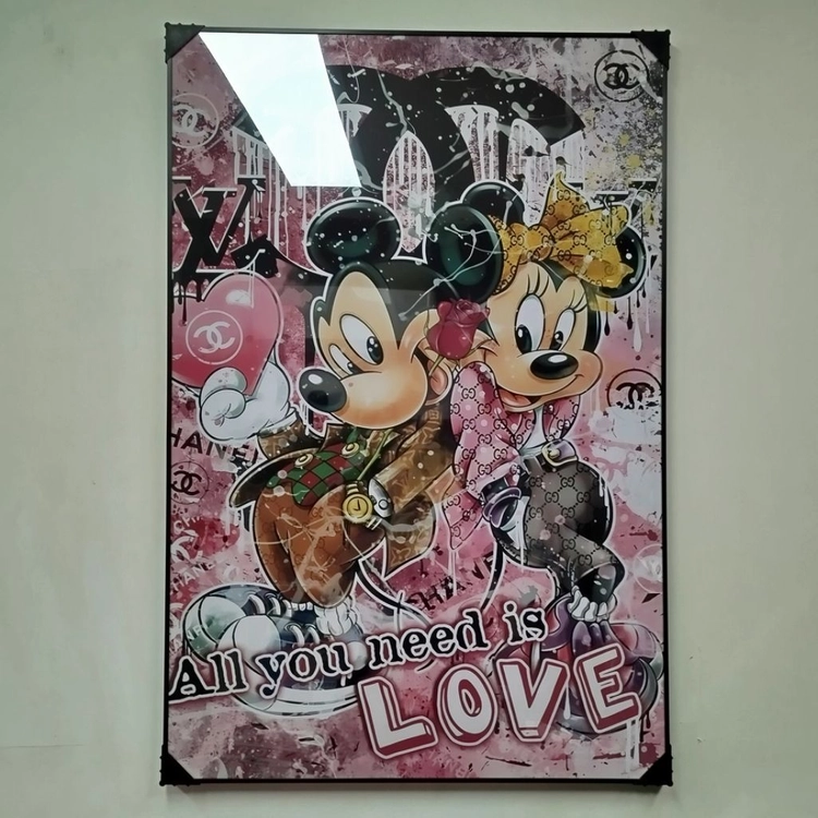 루이비통 미키마우스 미미 대형 그림 액자 팝아트 인테리어소품 인테리어액자 명품 유화 수채화 꽃그림 추상화 인물화 이미지