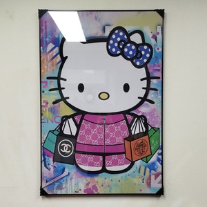 키티 헬로키티 인형 대형 그림 액자 팝아트 인테리어소품 인테리어액자 명품 유화 수채화 꽃그림 추상화 인물화