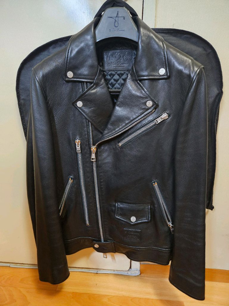 95 M ~ 100 L) 느와르 라르메스 BLACK LABEL BR8-4 더블라이더 레더자켓 이미지