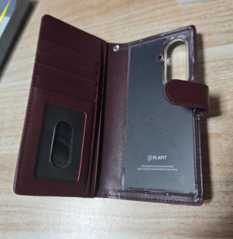 플라핏 모던베이직 천연소가죽 카드수납 갤럭시Z폴드7 케이스 새제품 이미지
