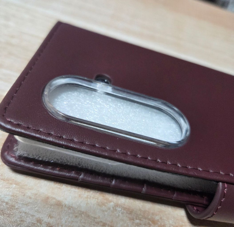 플라핏 모던베이직 천연소가죽 카드수납 갤럭시Z폴드7 케이스 새제품 이미지